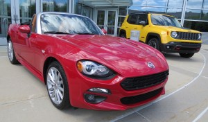 Fiat 124 Spider with Jeep