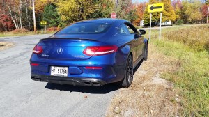 Mercedes-Benz C63 S AMG has a very muscular rear.