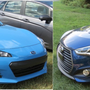 Two under $30K Sports Cars, the Subaru BRZ and the Hyundai Veloster.
