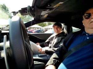 Chef Matt in the Navigators Seat of the Lexus LC500h