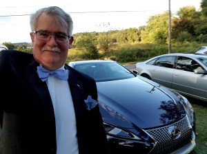 Author William West Hopper with the 2018 Lexus LC500H.