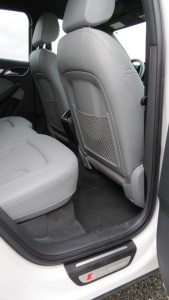 Q3's rear seat while comfortable was a tad tight to get in and out of.