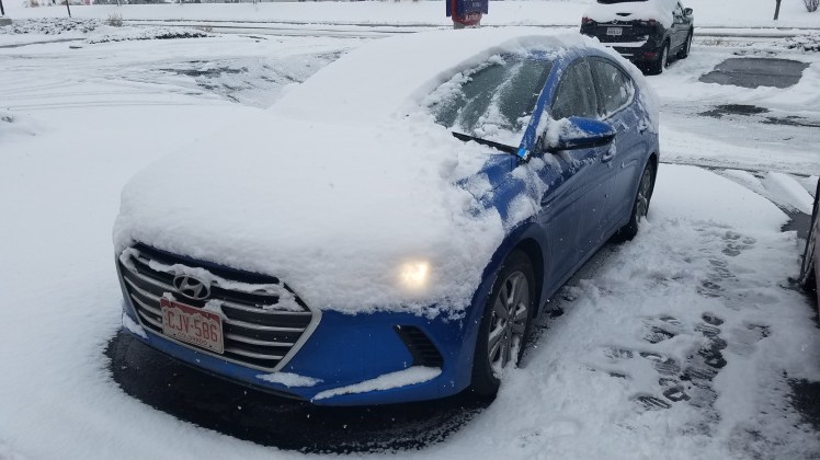 Snow Covered Hyundai Elantra