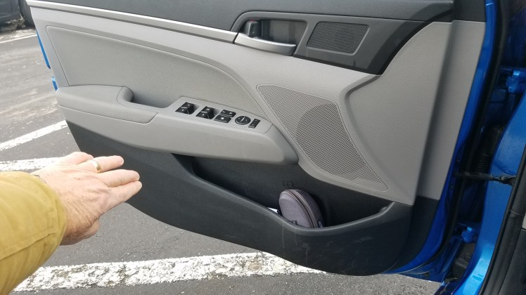 Hyundai Elantra has a wide swing for the front door