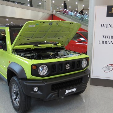 Suzuki Jimny with hood up is World Car of the Year Urban Car Winner in NYC
