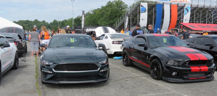 Front of Ford Mustang Bullitt MP002 at the American Muscle Mustang Show 2019