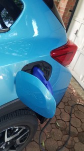 Subaru Crosstreck PHEV Plugged in at home to a 110v outlet