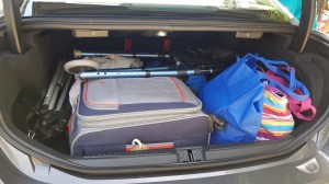 Trunk space in the Alfa Romeo Guilia is tight