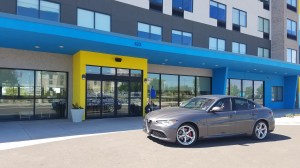 Alfa Romeo Giulia at Tru Hotel in Cheyenne Wyoming