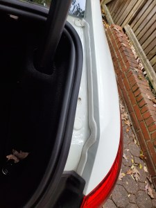 Caulk in the Mercedes Benz A220 body seams seemed gloopy and sloppy