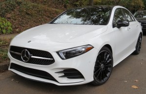 2019 Mercedes Benz A 220 Sedan in White with Black AMG Wheels