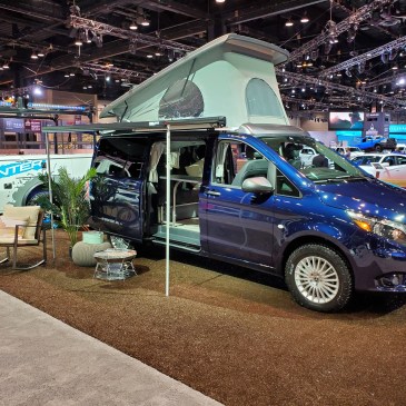 Mercedes Benz Metris Weekender Camper Van at the chicago auto show