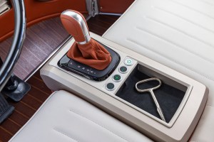 VW Electric Bus eBULLI concept center console with gear selector