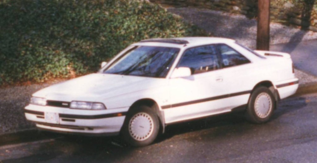 White 1989 Mazda MX 6 LX