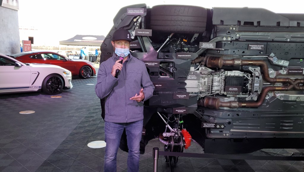 Reps from the different partners, like an Engineer TREMEC Transmissions, talked about their partnership with Ford. Shelby GT 500 North American Track Tour Oct 19 2020