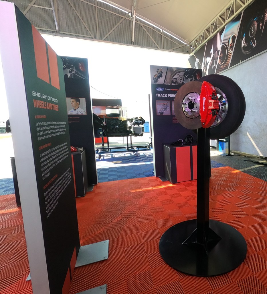 Brembo Brake Caliper for the GT 500 is larger than the original wheel on the 1967 Shelby Cobra