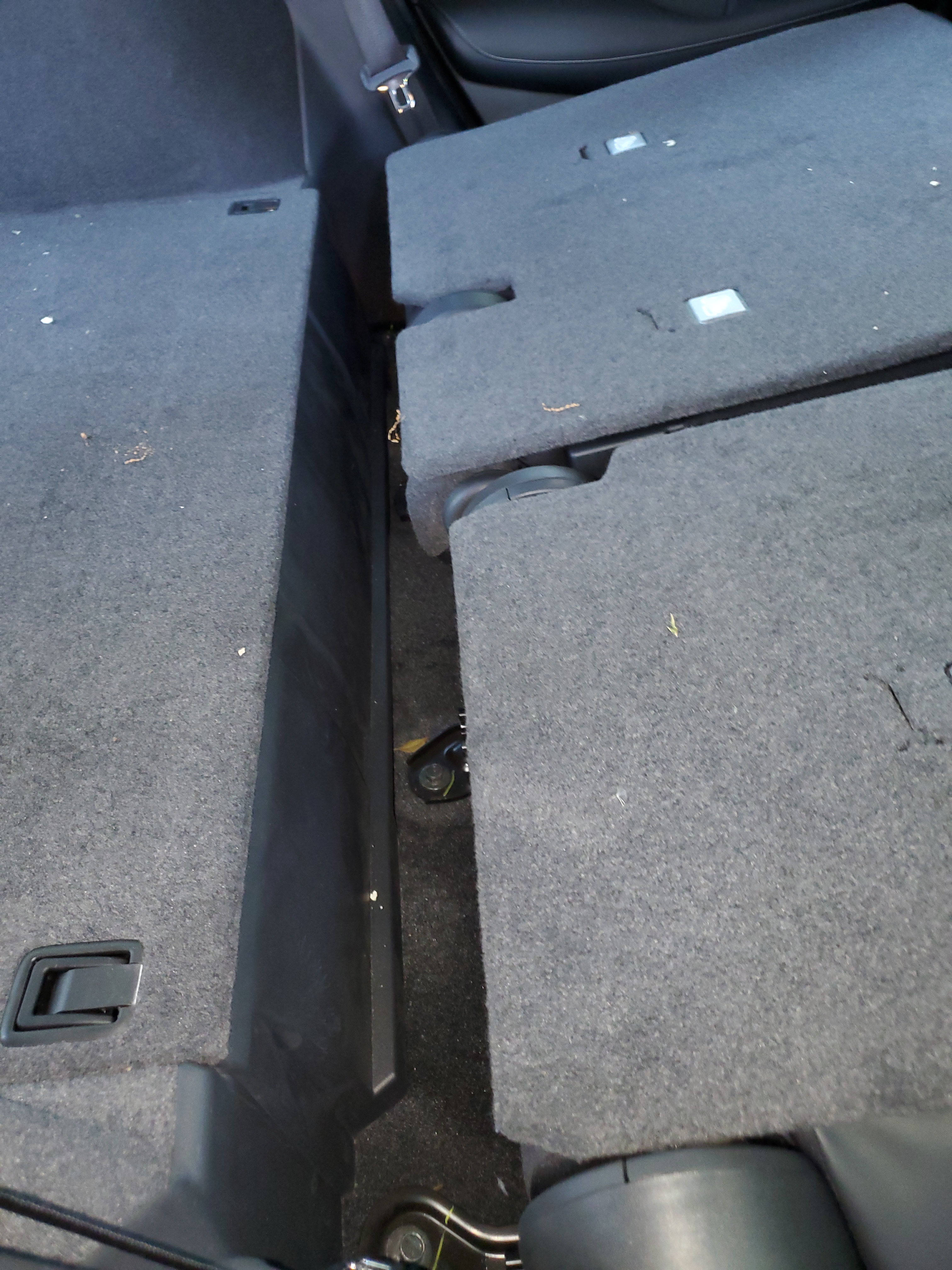 Infiniti QX55 rear seats slid forward