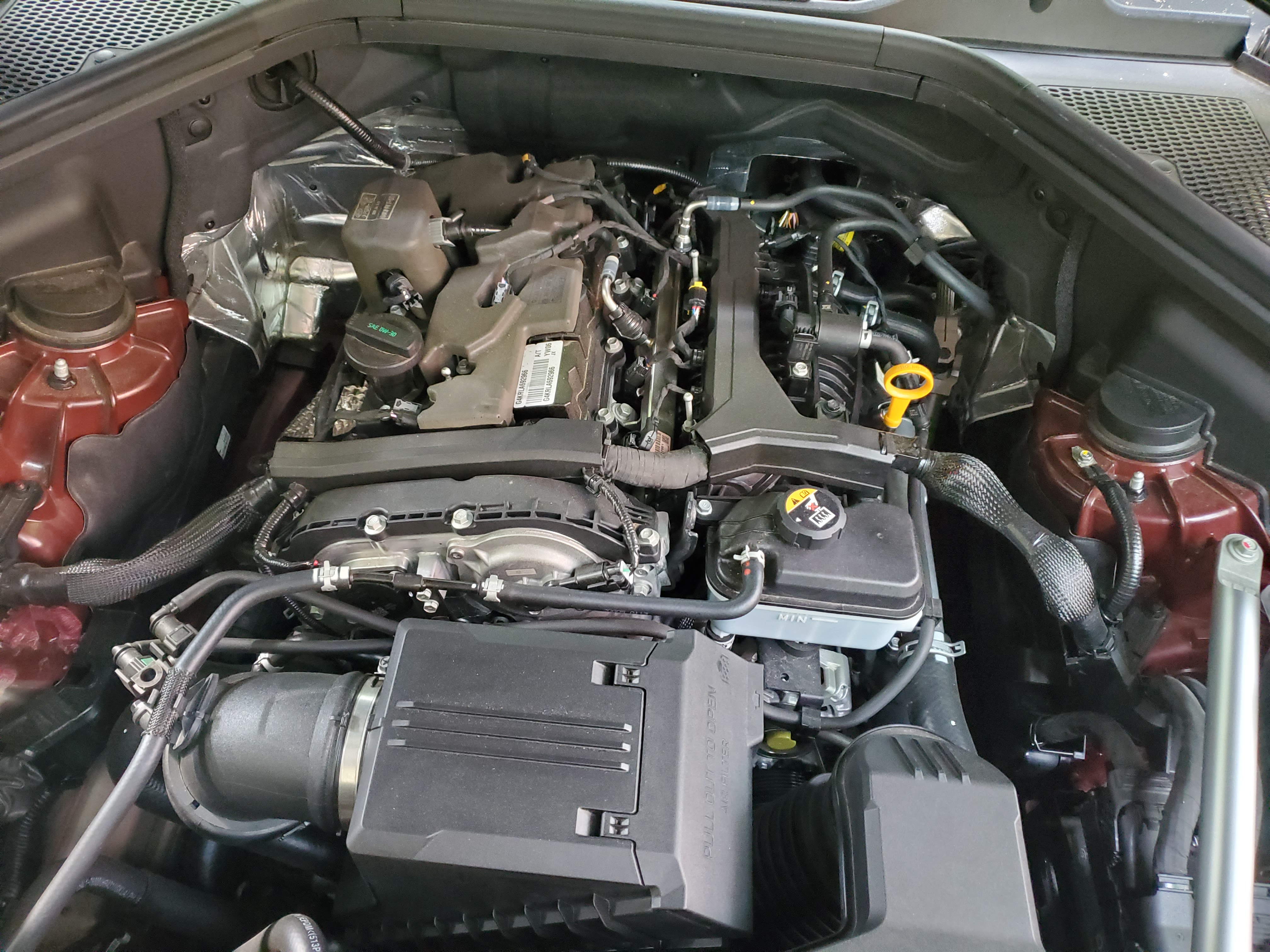 Genesis GV80 2.5 L Turbo GDI Engine with cover removed