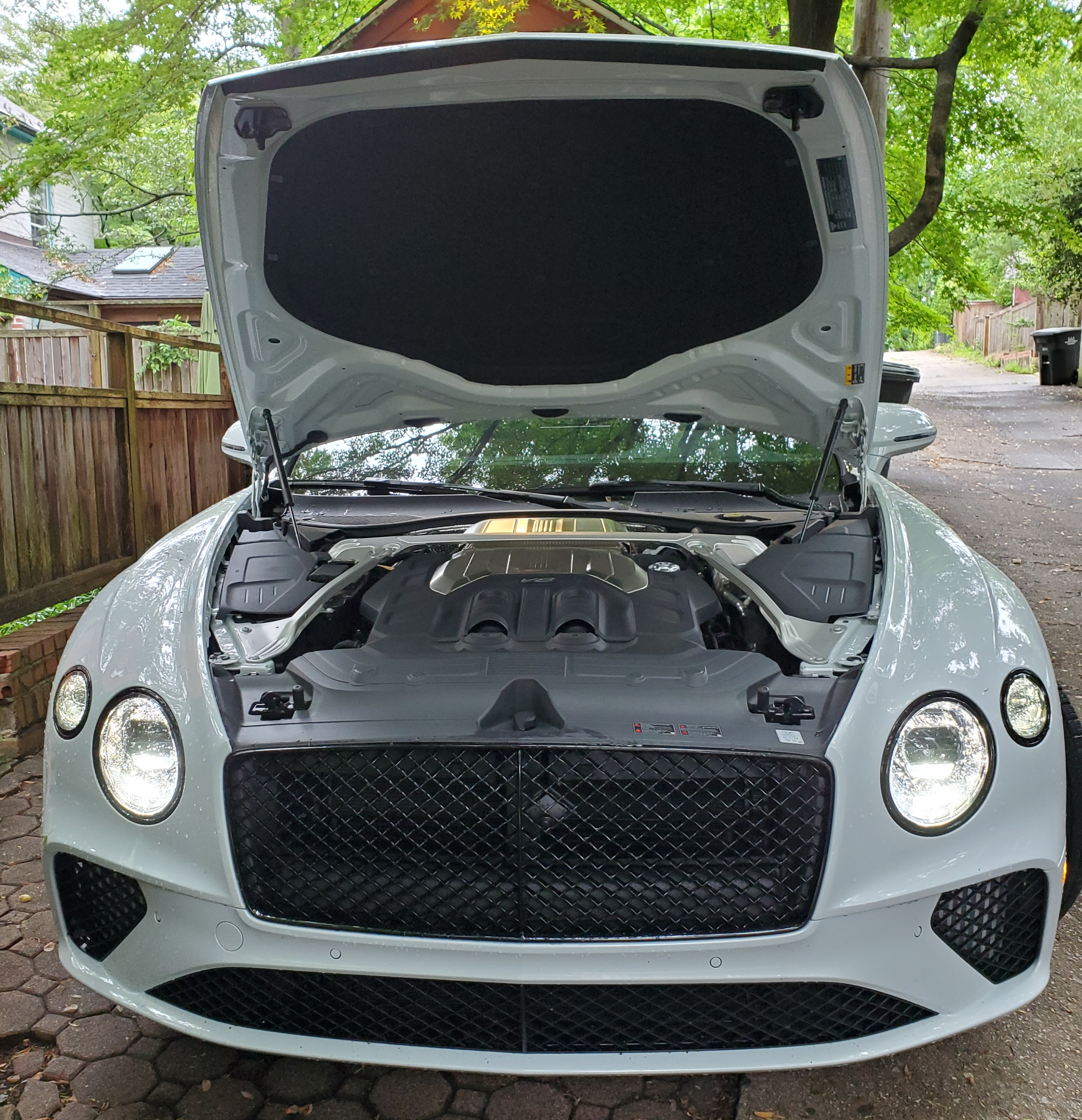 bentley continental gt v8 engine compartment