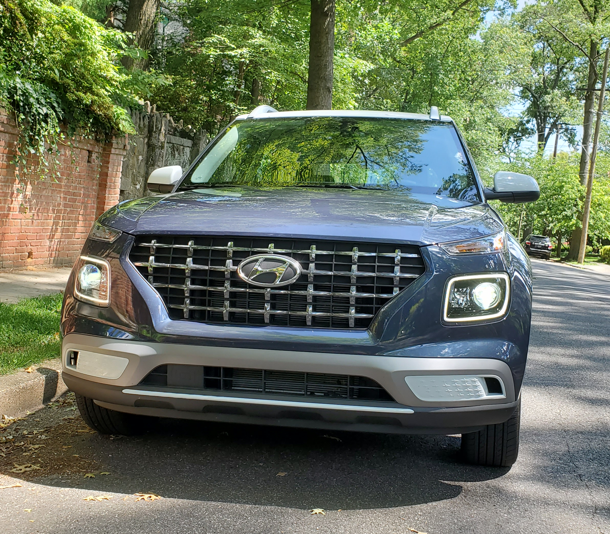 front of the 2021 hyundai venue denim edition