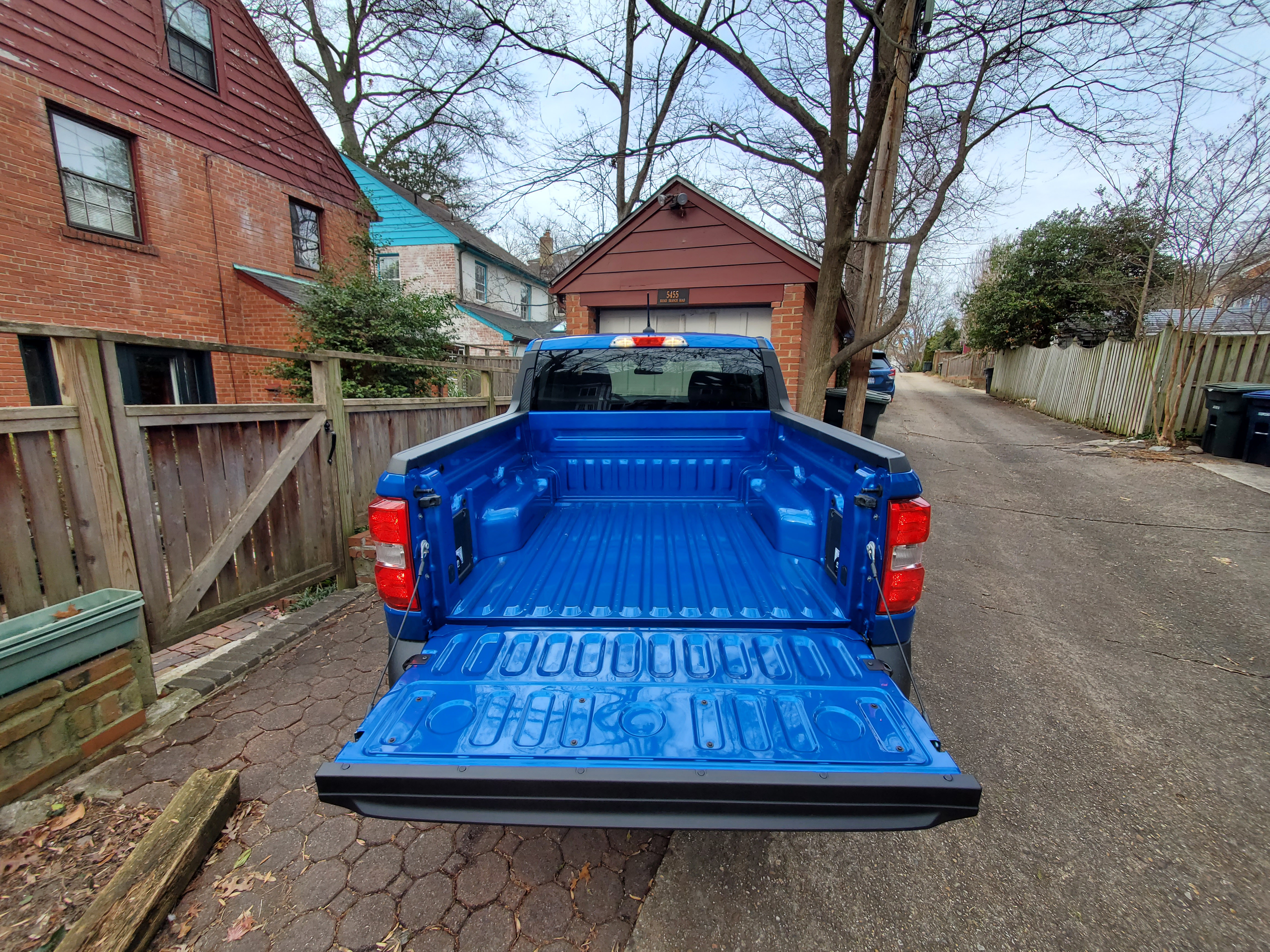The bed of the ford maverick xl