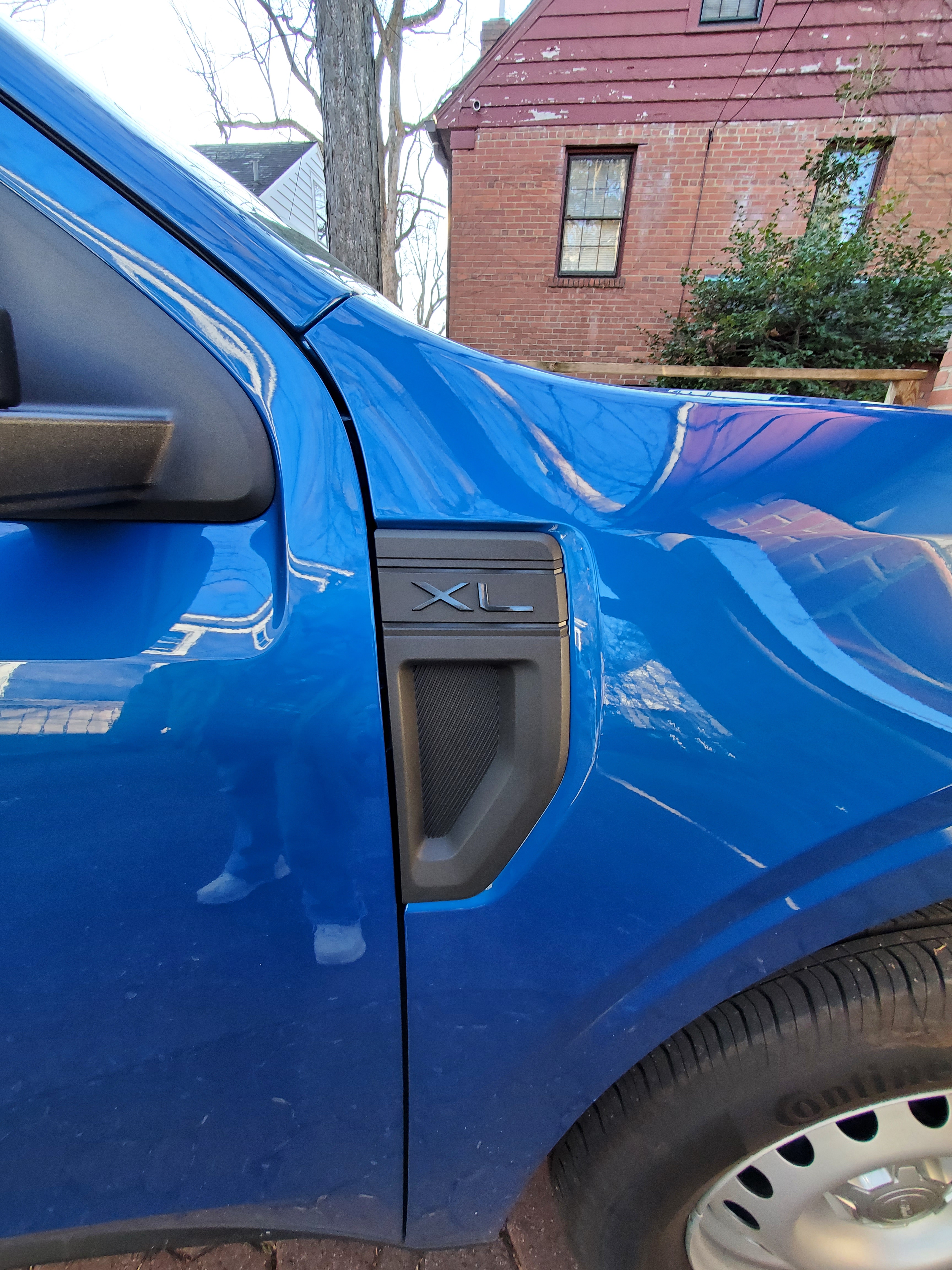 The XL side panel on the 2022 Ford Maverick