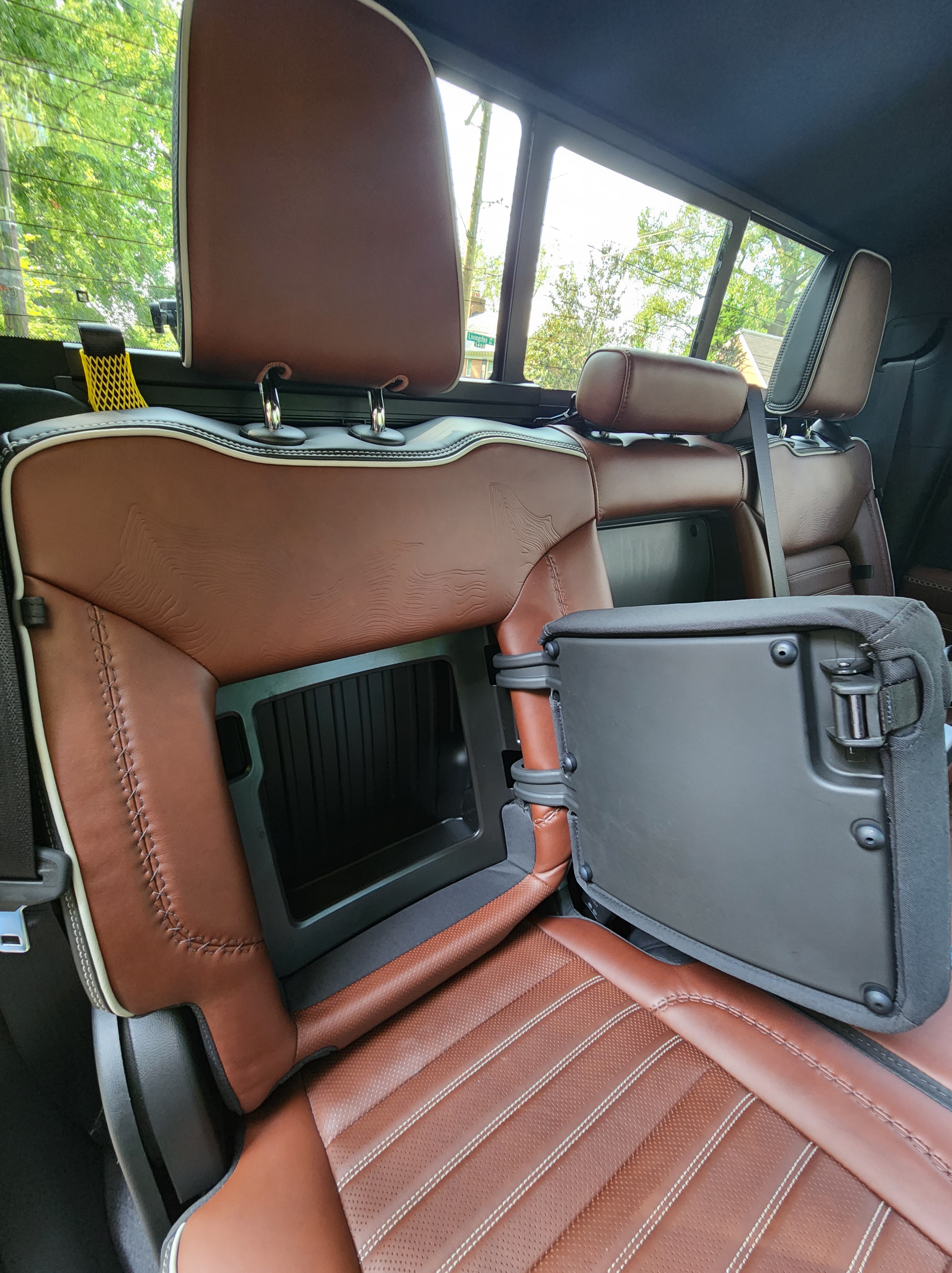 GMC Sierra rear seatback storage